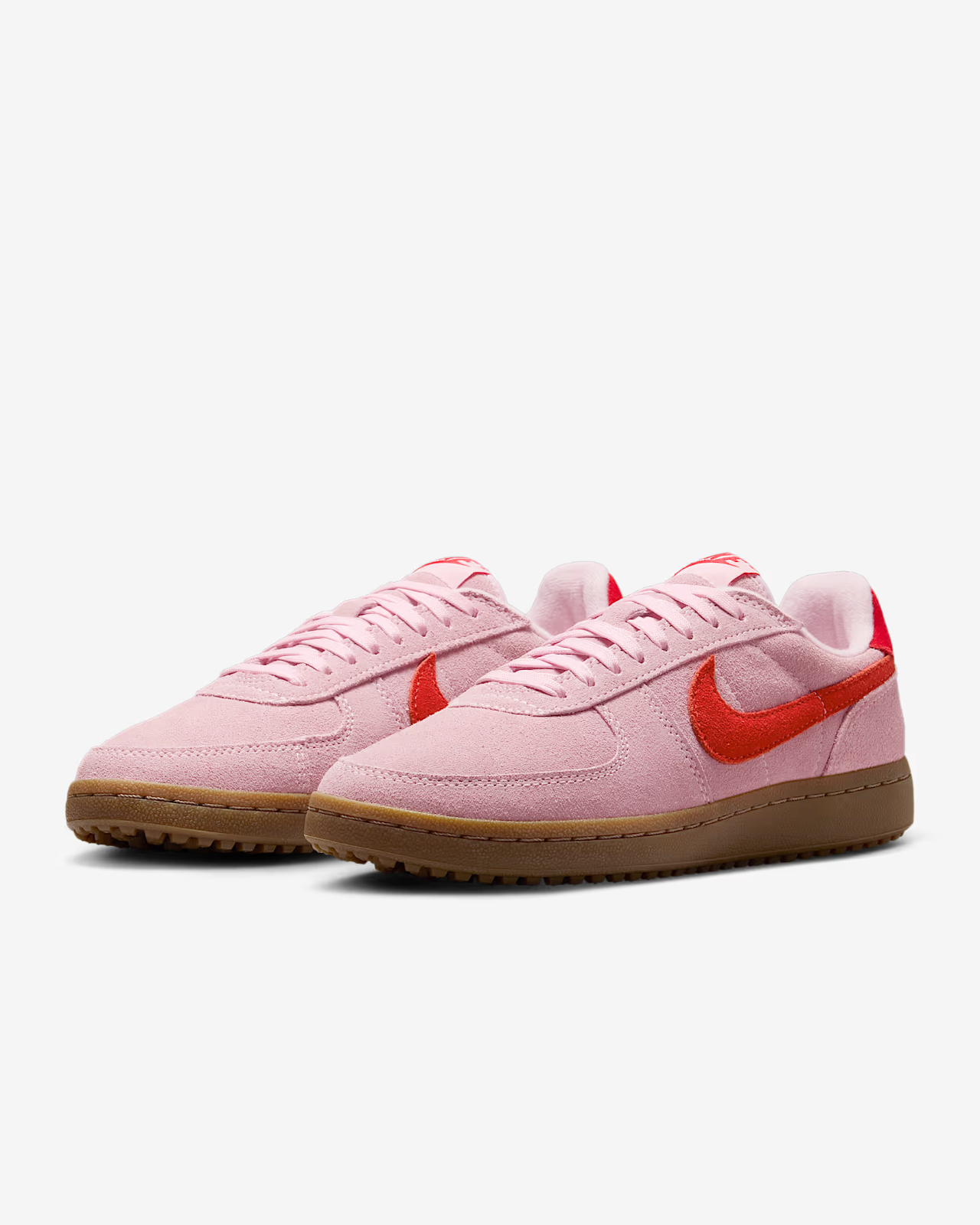 IF1743-602 Nike Field General Suede Shoes Pink Foam Gum Dark Brown (Women's)