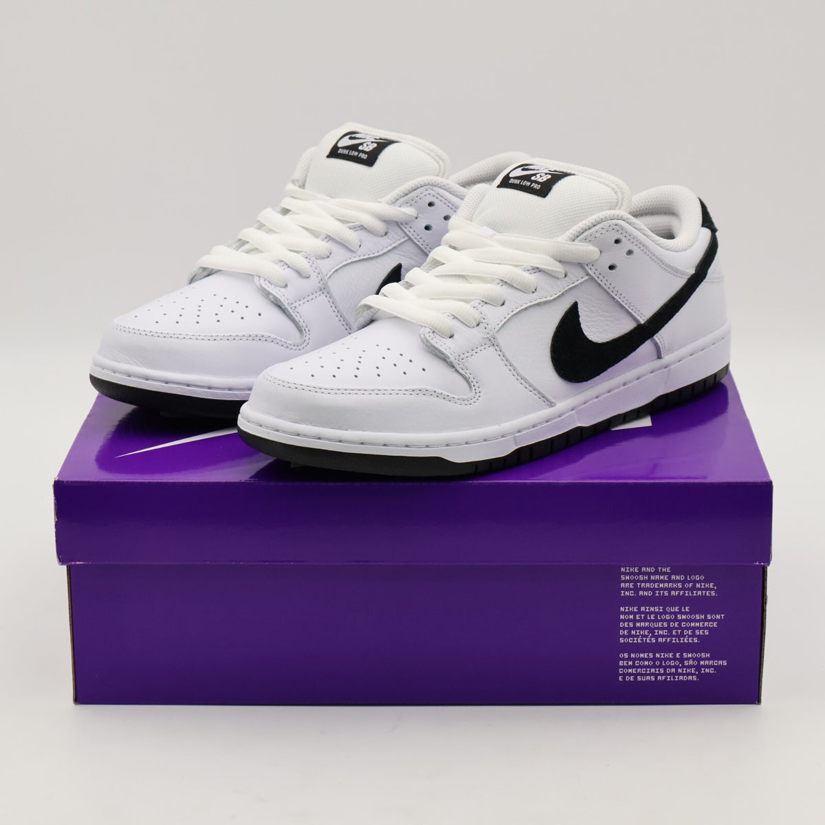 HF3704-100 Nike SB Dunk Low Pro White Black (Men's)