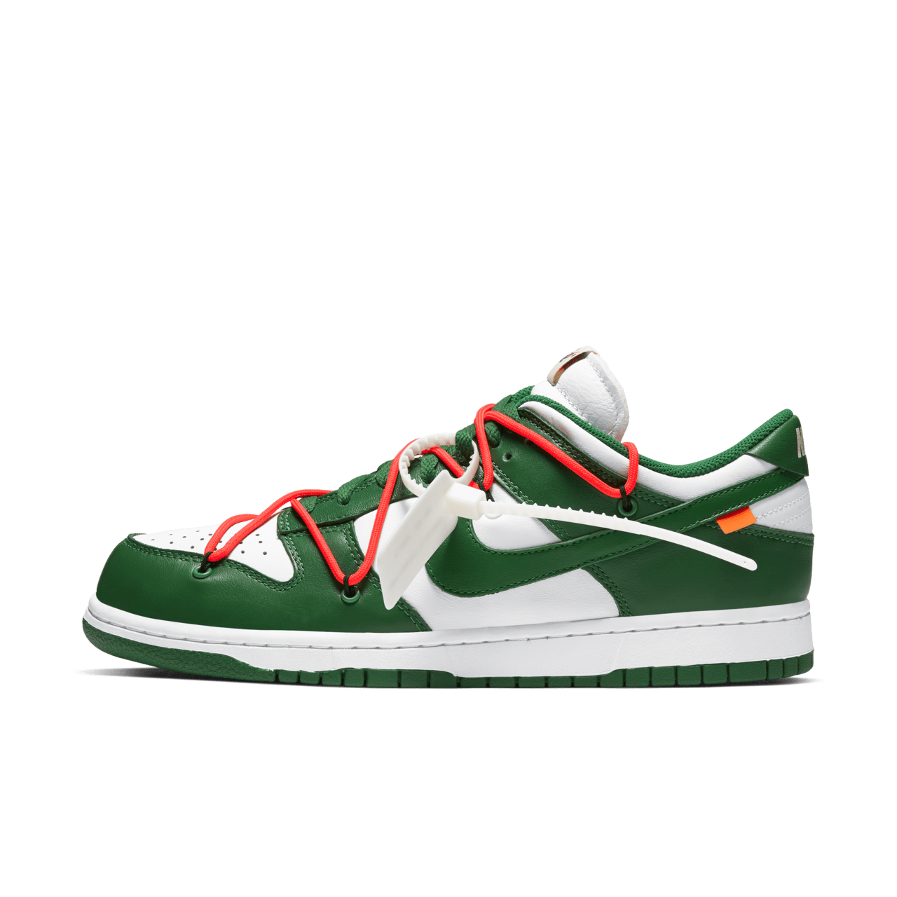 CT0856-100 OFF-WHITE Ã Nike Dunk Low White/Pine-Green (Men's)