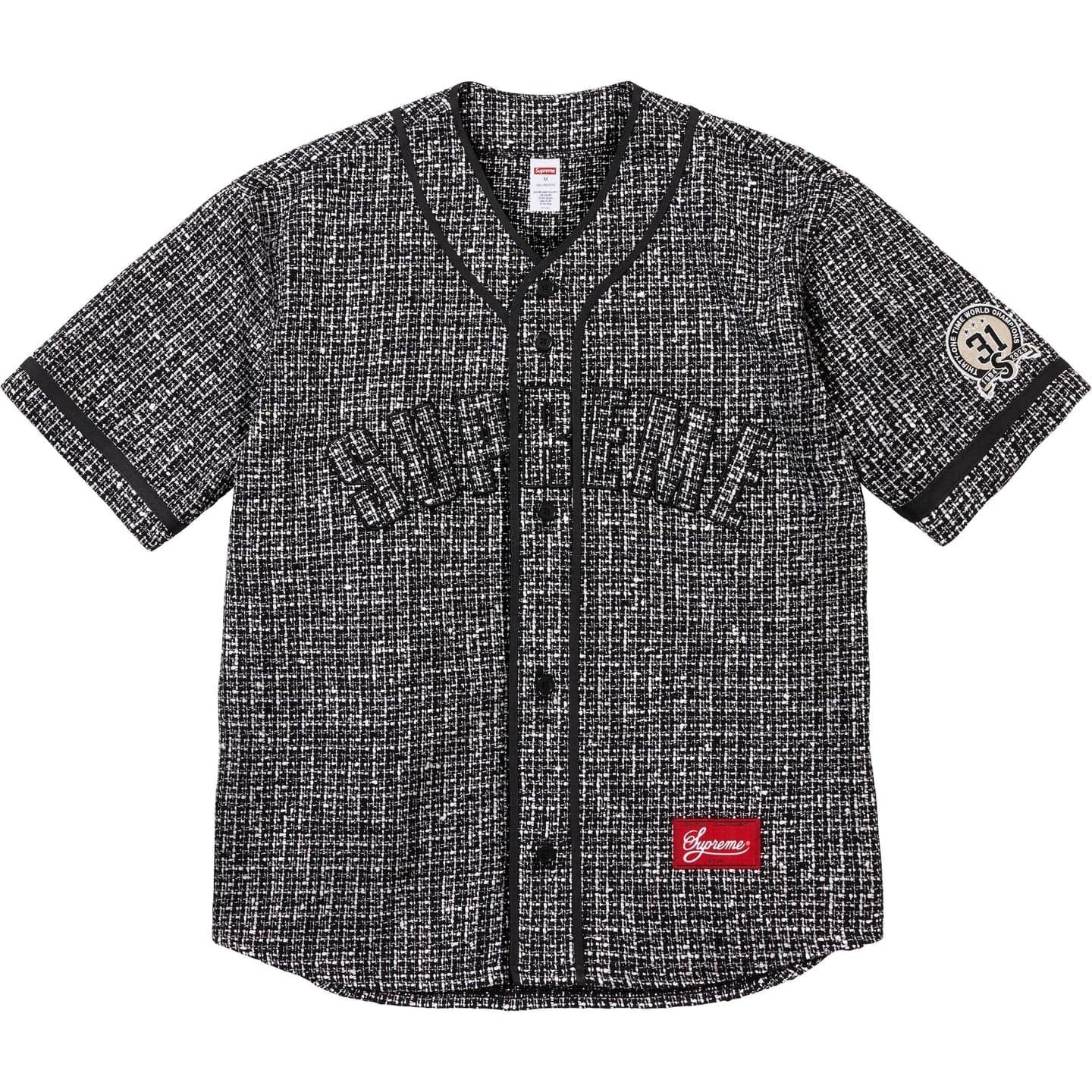 Supreme Boucle Baseball Jersey Black