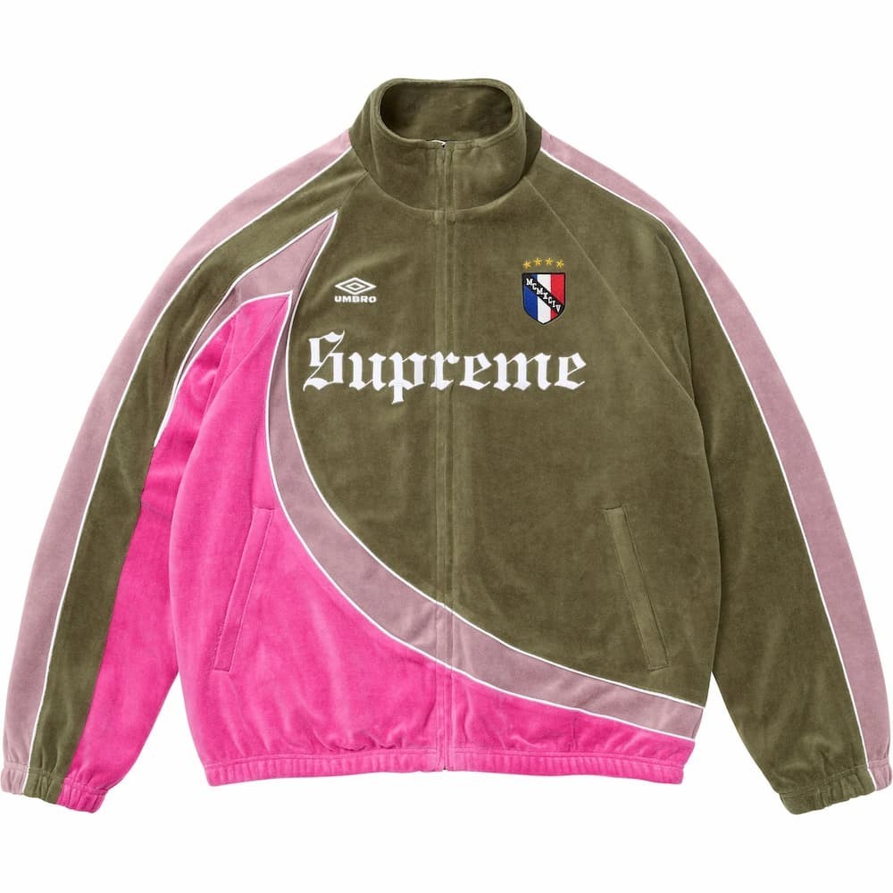 Supreme Umbro Velour Track Jacket Olive