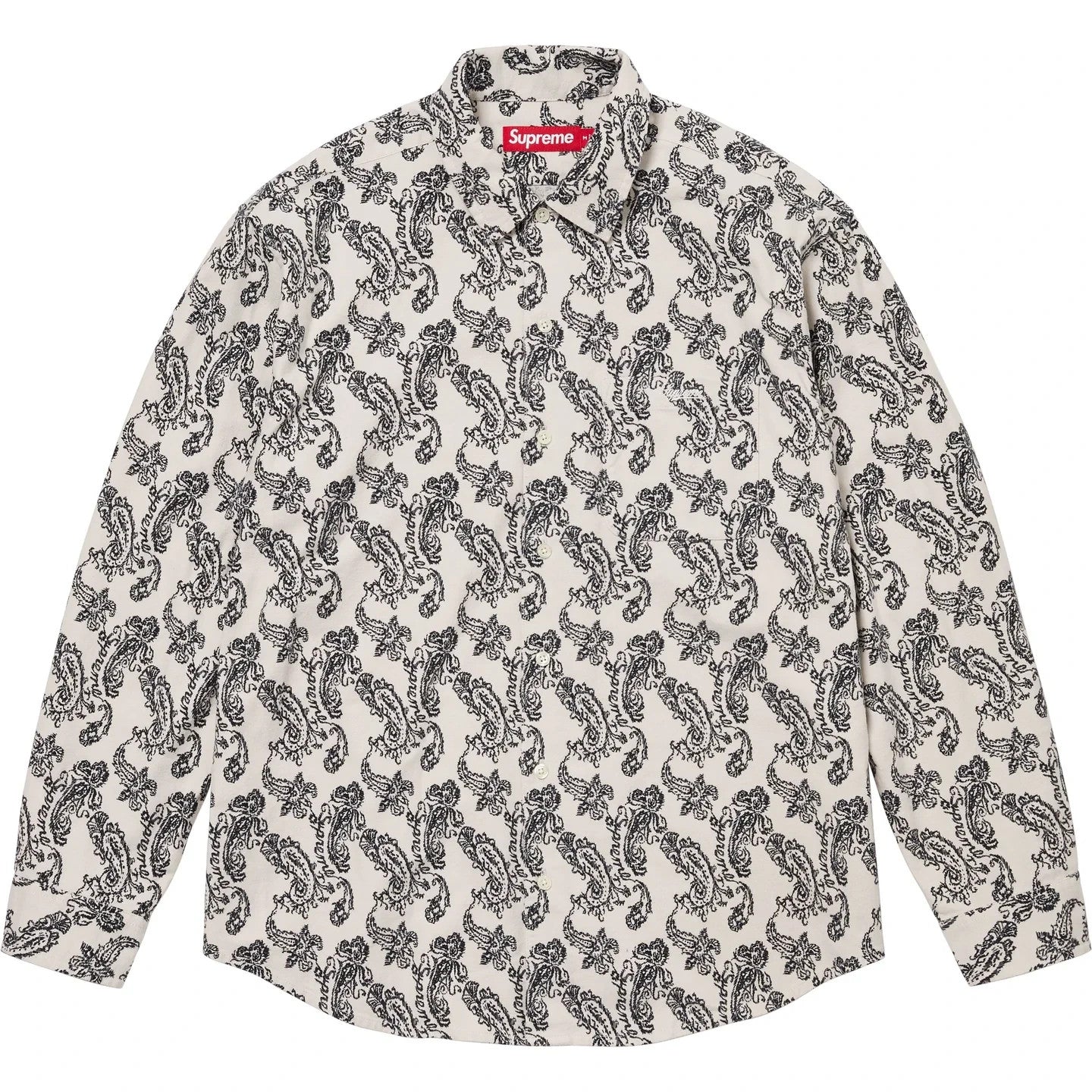 Supreme Paisley Flannel Shirt White