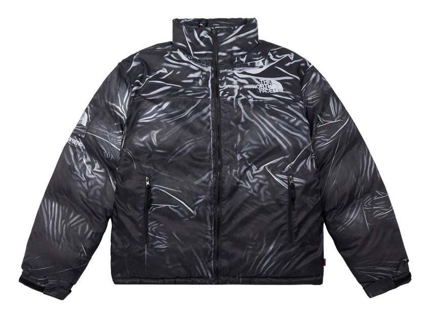Supreme The North Face Trompe Loeil Printed Nuptse Jacket Black