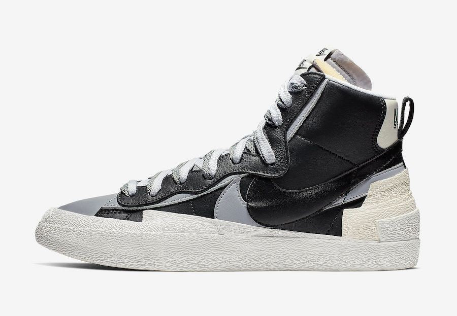 BV0072-002 sacai à NIKE BLAZER MID "BLACK/WOLF GREY/WHITE" (Men's)