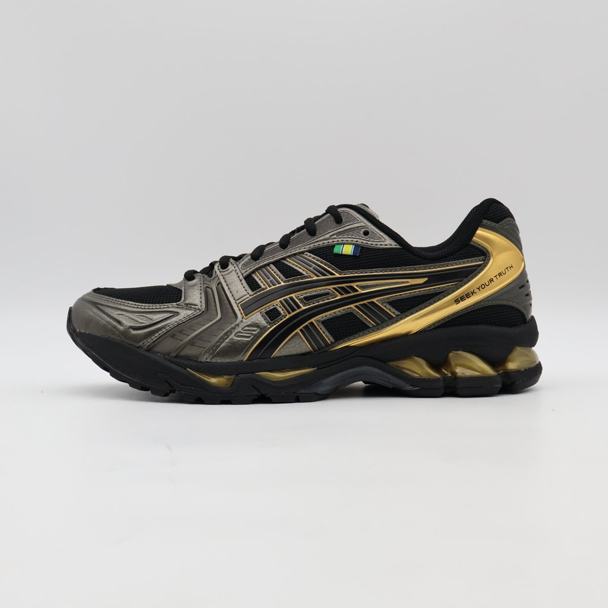 1203A860-001 Ayrton Senna Asics Gel-Kayano 14 Black Pure Gold (Men's)