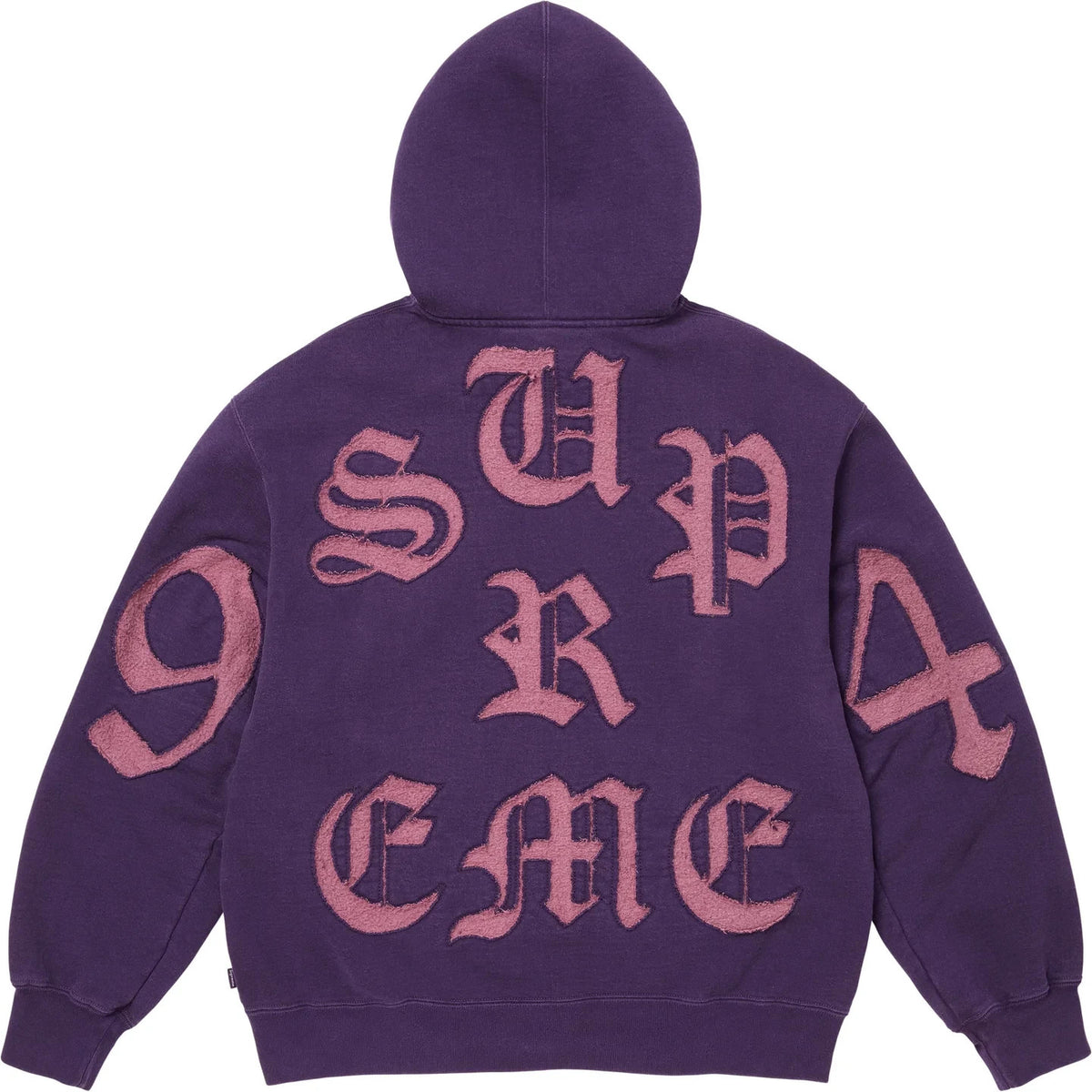 Supreme Cut Out Zip Up Hooded Sweatshirt Dark Purple