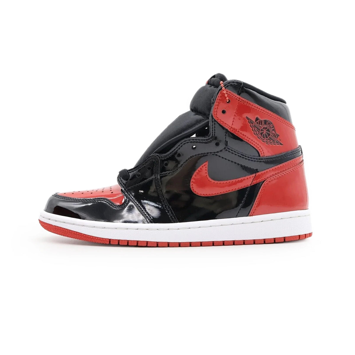 555088-063 Nike Air Jordan 1 Retro High OG Patent Bred Varsity Red Black (Men's)