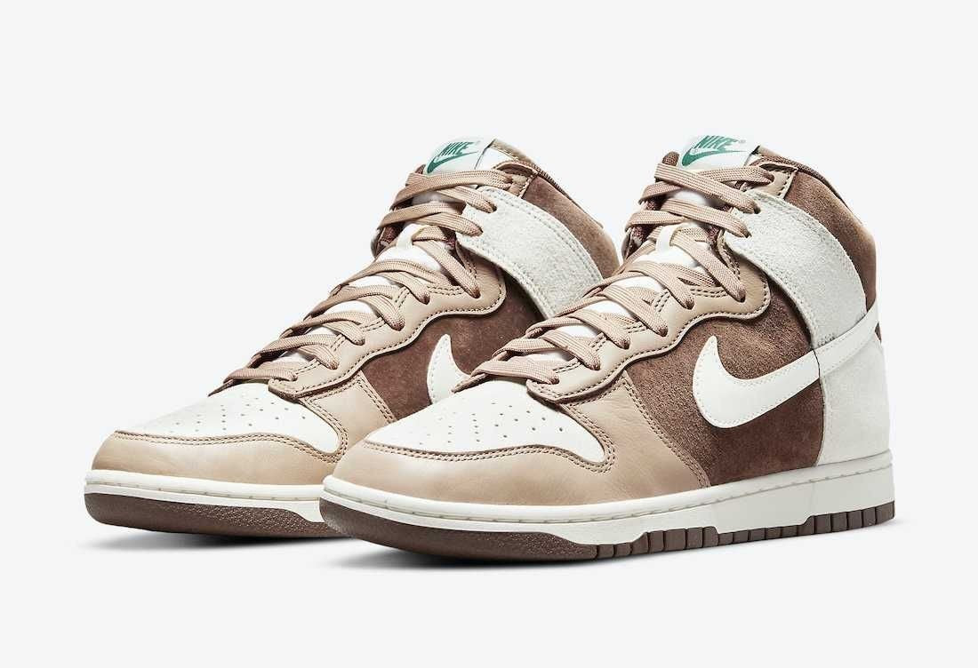 DH5348-100 Nike Dunk High PRM "Light Chocolate" (Men's)
