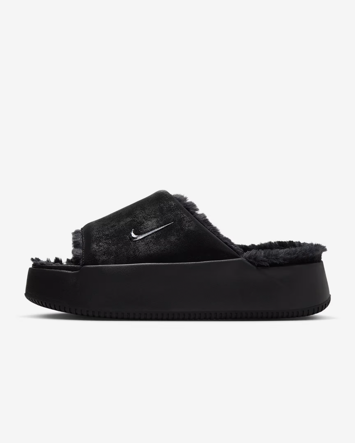 HV8560-001 Nike Calm Elevation Fur Slides Black (Women's)