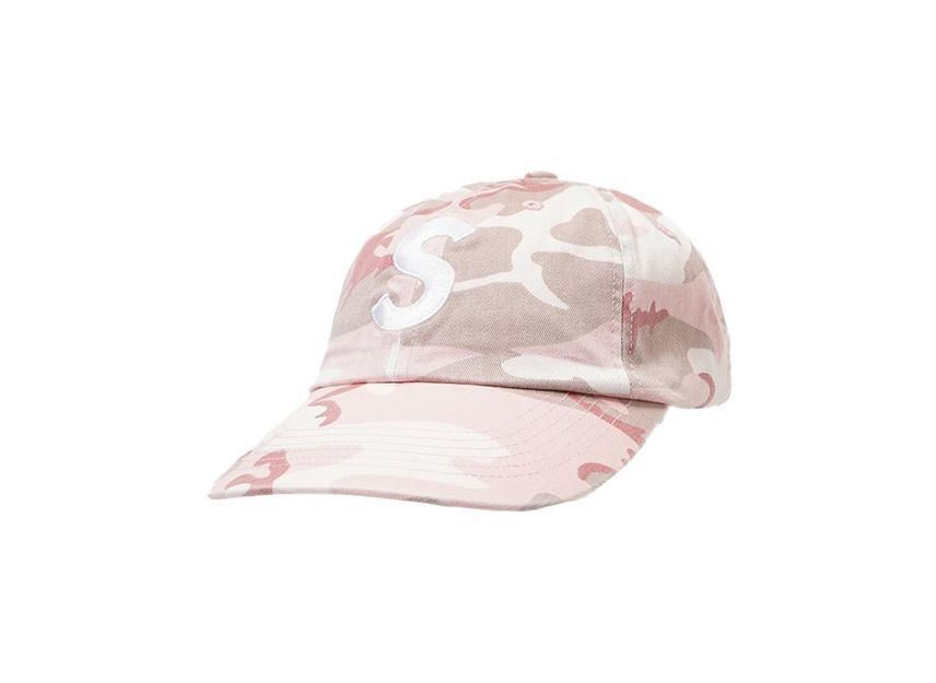 Supreme Pigment Coated S Logo 6-Panel Pink Camo