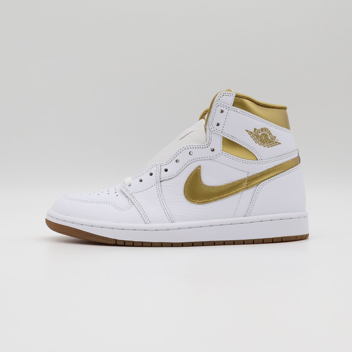 FD2596-107 Nike Air Jordan 1 Retro High OG White and Gold (Women's)