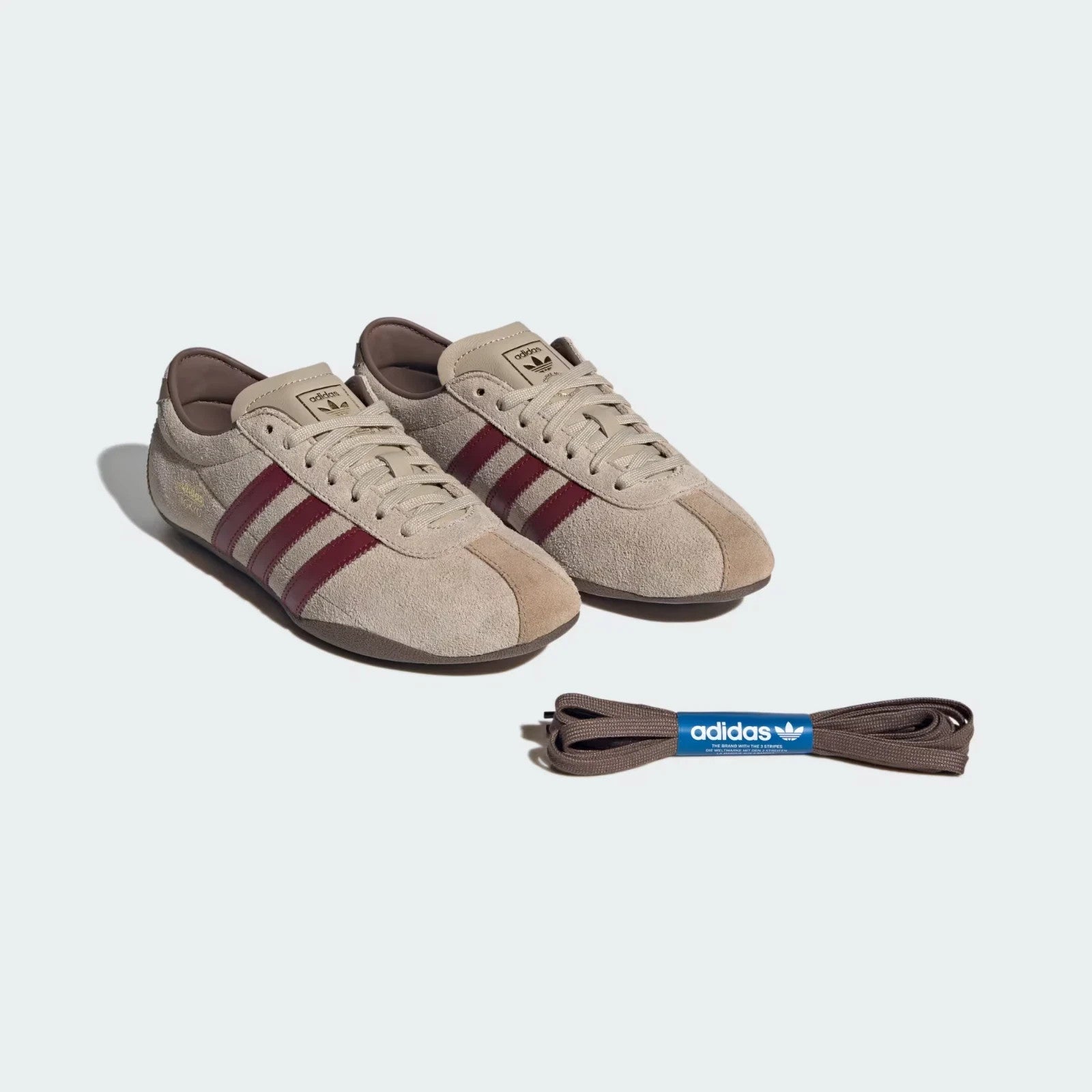 KJ0366 adidas Tokyo Stone Khaki Collegiate Burgundy (Women's)