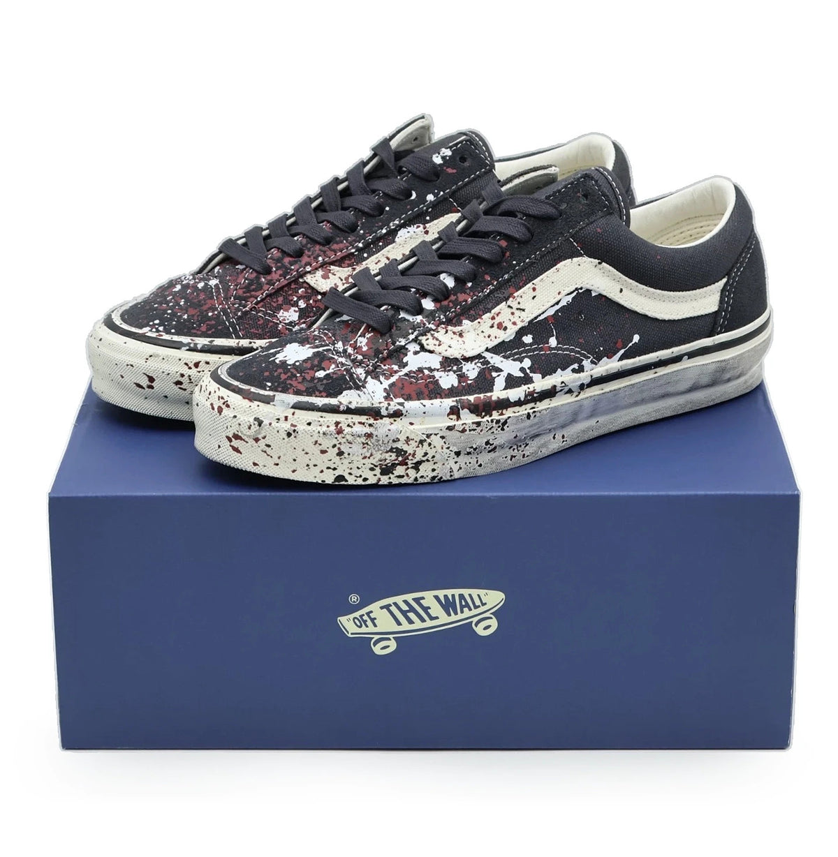 VN000D9RH91 VANS PREMIUM OLD SKOOL 36âPAINT SPLATTER CHARCOAL GREYâ