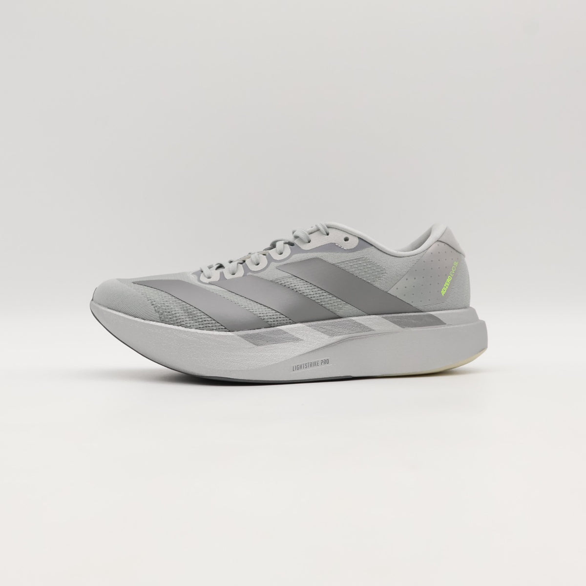 JR3419 adidas Adizero Evo SL Silver Metallic Iron Metallic Halo Silver (Men's)