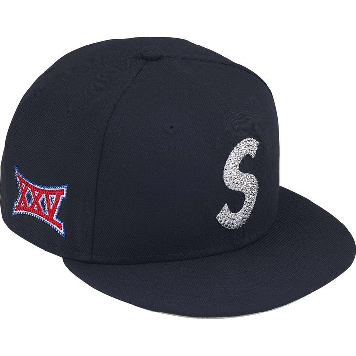Supreme Swarovski S Logo New Era Navy