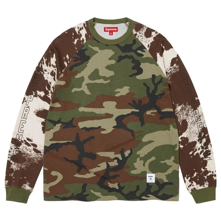 Supreme Wildlife Camo Raglan L/S Top Woodland Camo