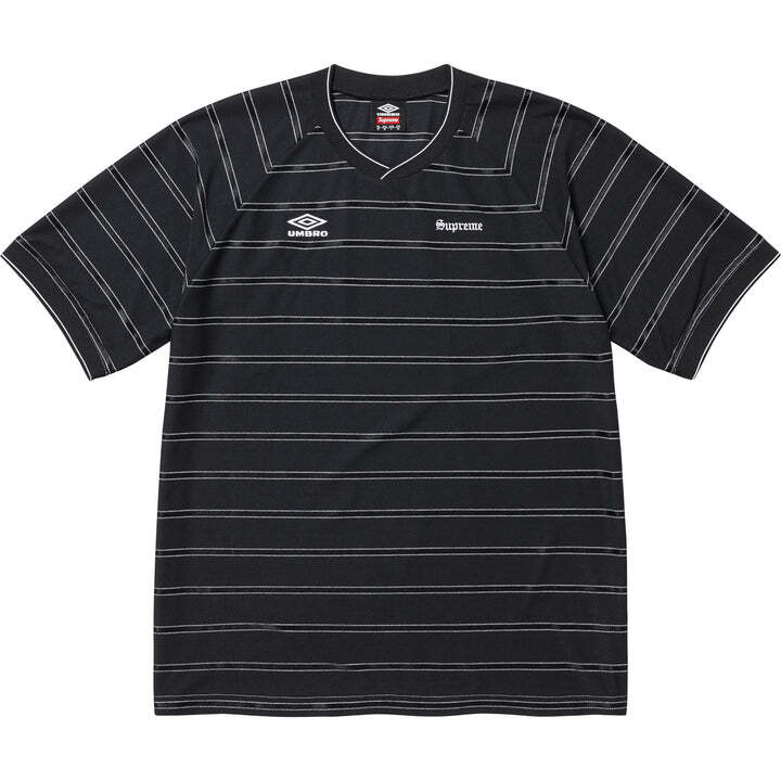 Supreme Umbro Stripe Soccer Jersey Black