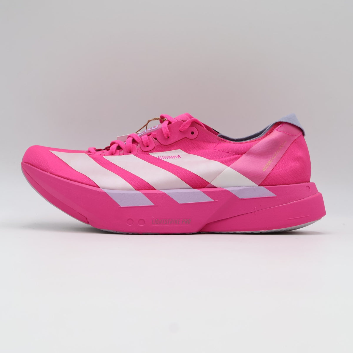 JR1269 adidas Adizero Adios Pro 4 Shock Pink Zero Metallic Aurora Plum (Men's)