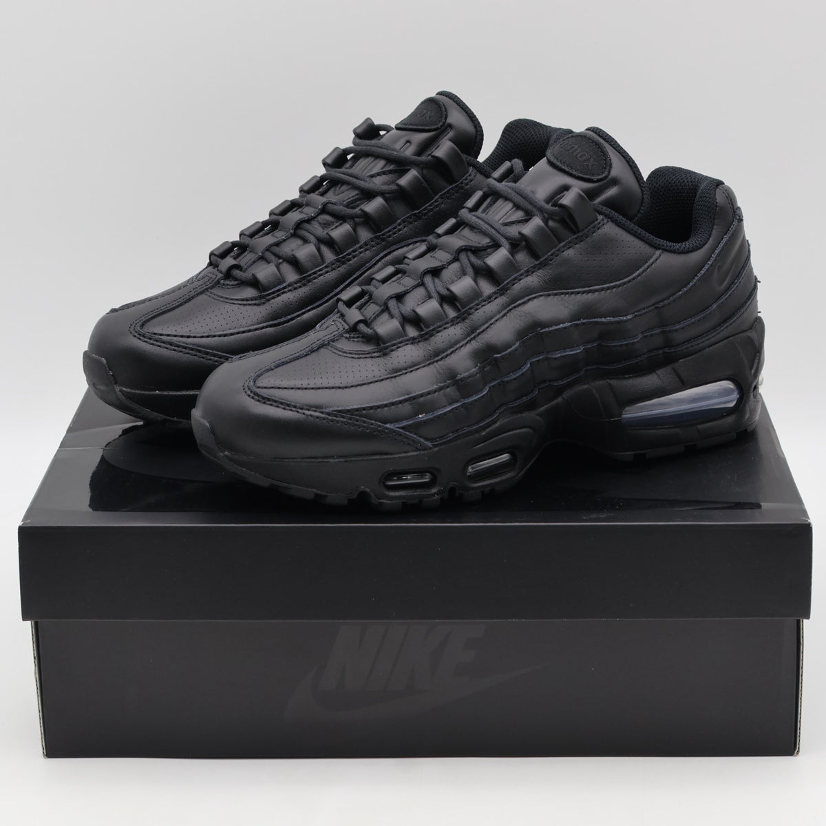 IM0696-001 Nike Air Max 95 Leather Big Bubble QS Triple Black (Men's)