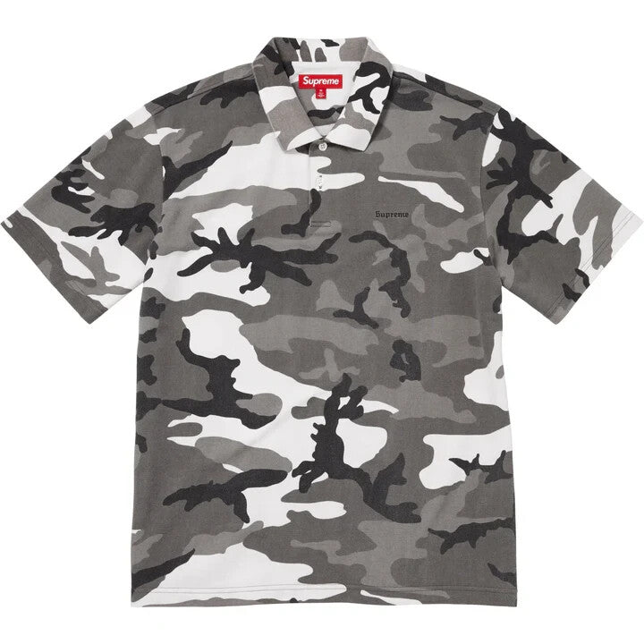 Supreme Washed Camo Polo Snow Camo