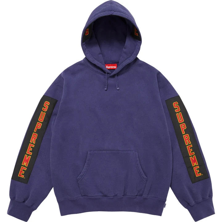 Supreme Woven Patches Hooded Sweatshirt Dark Royal