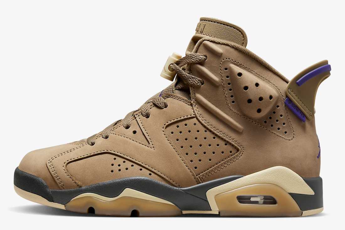 FD1643-300 Nike Air Jordan 6 Retro GORE-TEX Brown Kelp (Women's)