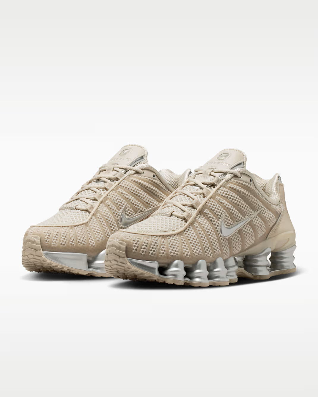 IH2559-200 Nike Shox TL Cream II Black Metallic Silver (Women's)