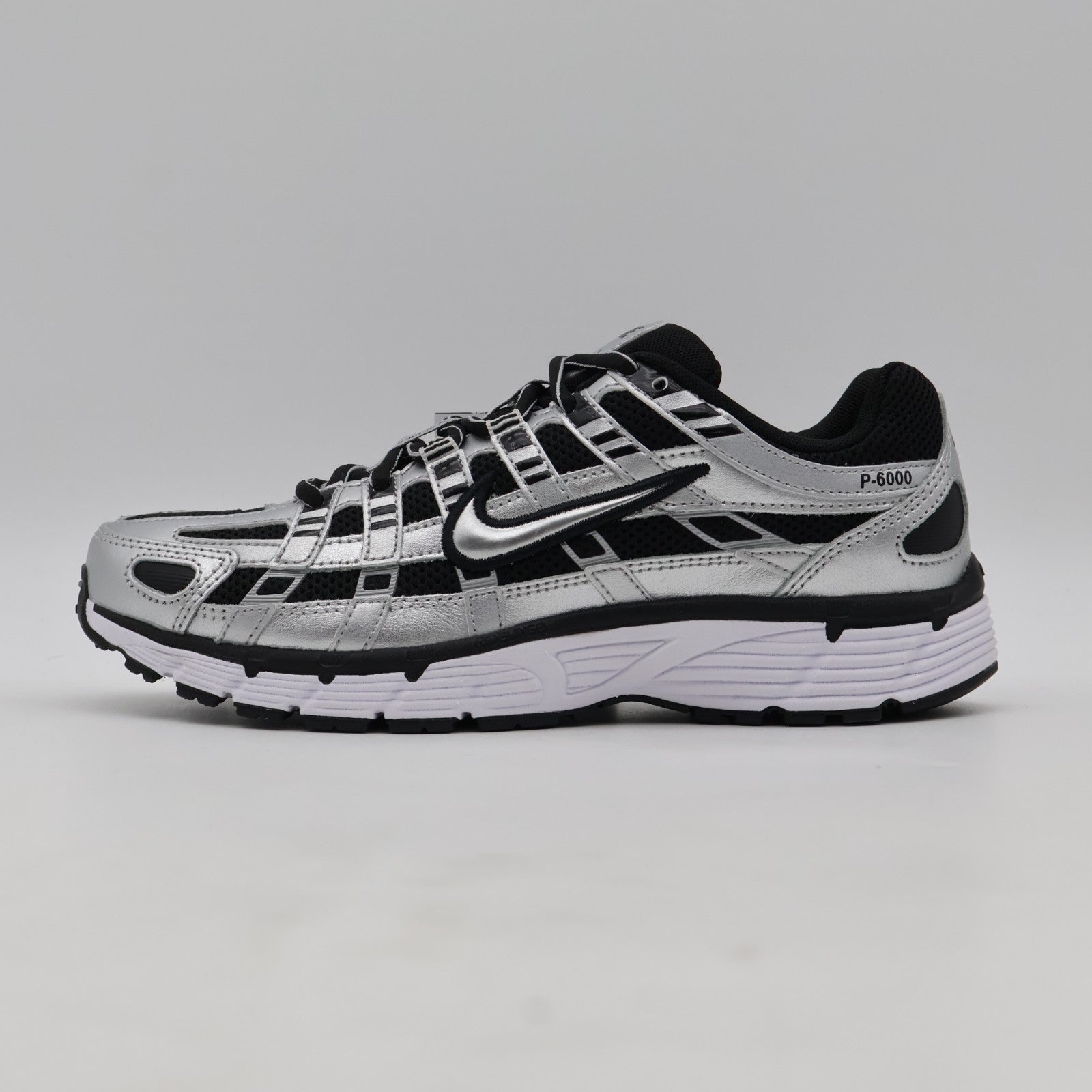 BV1021-013 Nike P-6000 Metallic Silver Black White Metallic Silver (Women's)