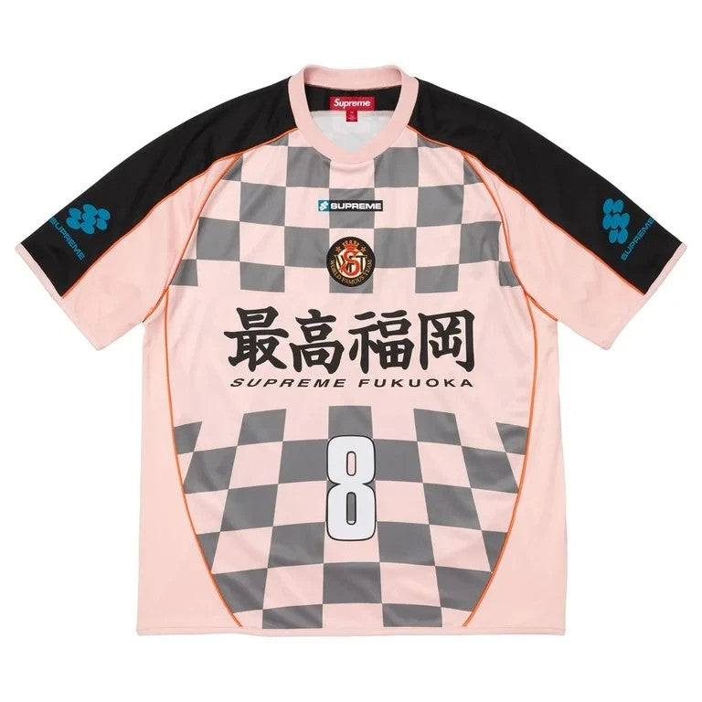 Supreme Checkerboard Soccer Jersey Pink