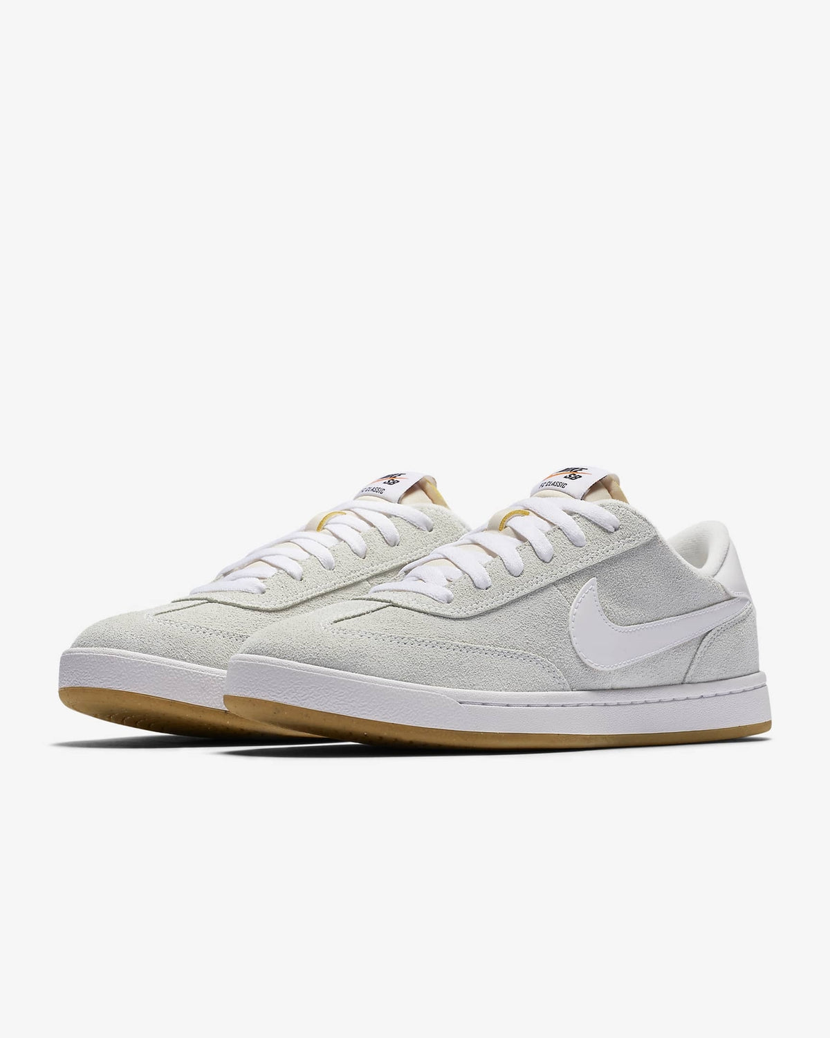 909096-111 Nike SB FC Classic Summit White White Vivid Orange (Men's)