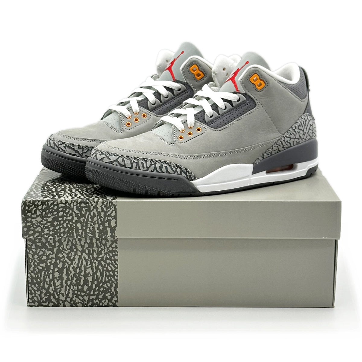 CT8532-012 Nike Air Jordan 3 Retro Cool Grey Silver Light Graphite Orange Peel