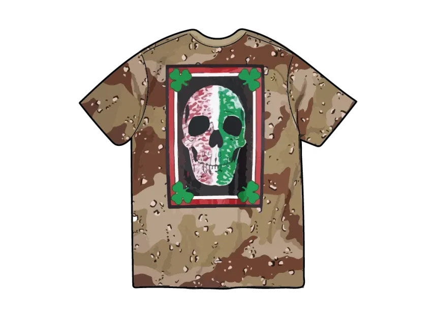 Supreme x Mike Kelley Banner Tee "Chocolate Chip Camo"