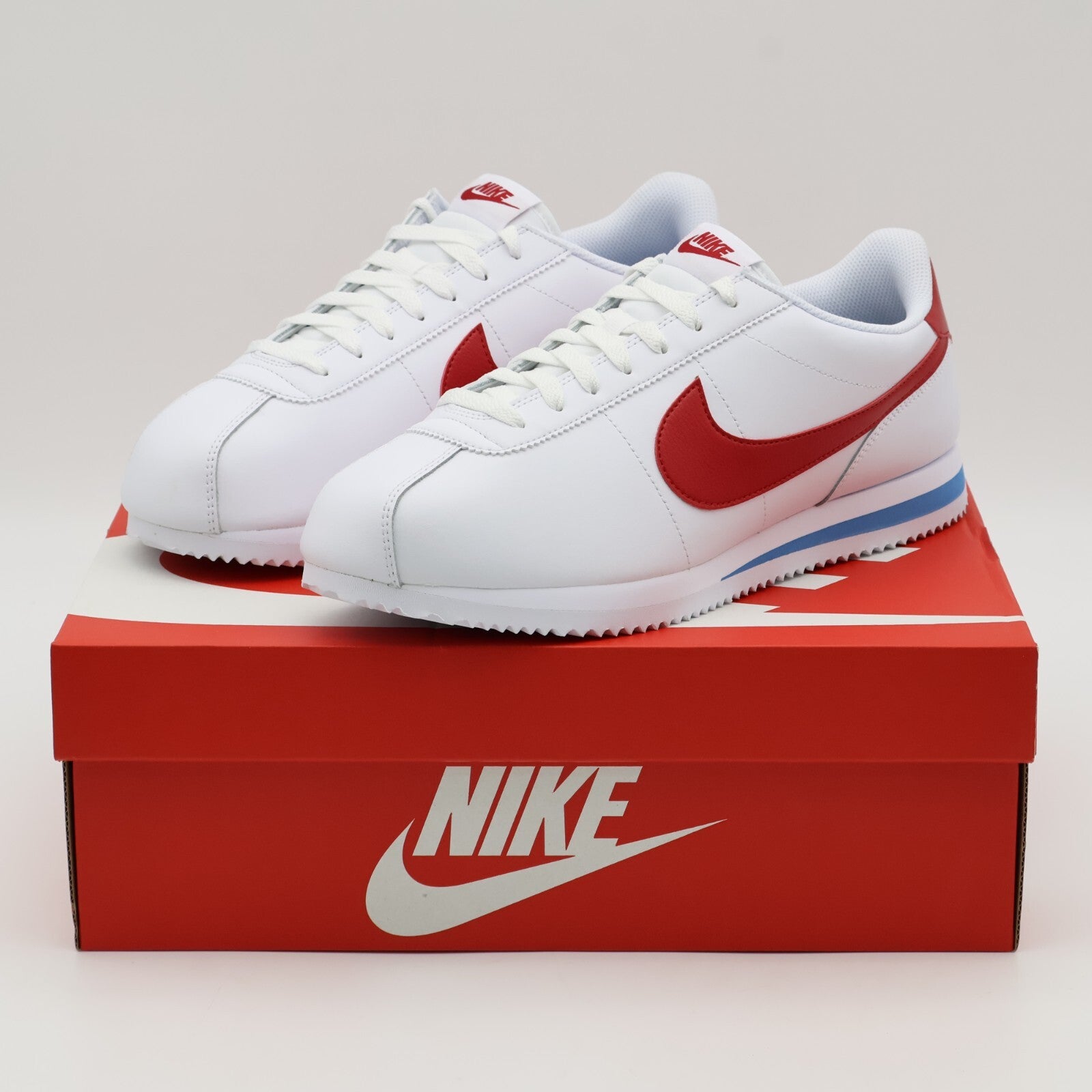 DM4044-108 Nike Cortez Forrest Gump White Varsity Red Blue (Men's)