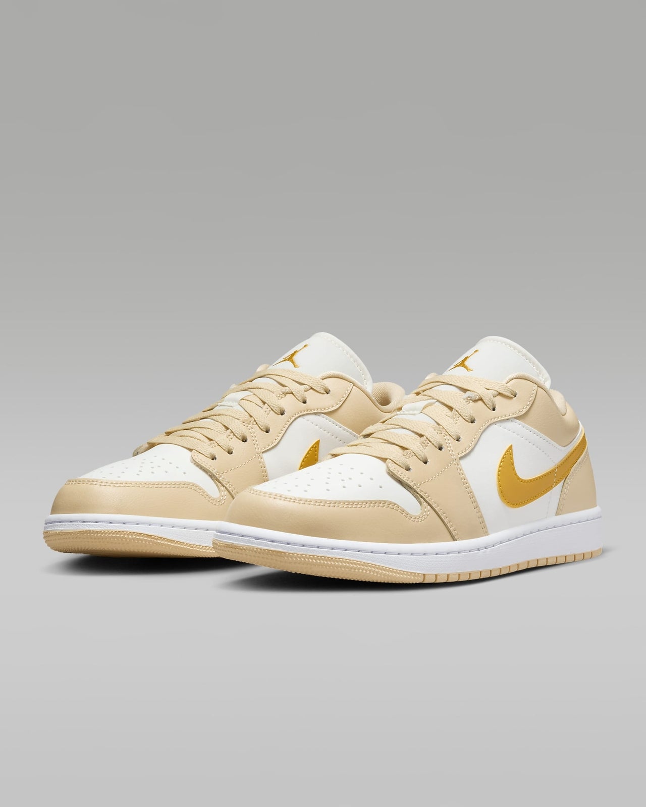 DC0774-170 Nike Air Jordan 1 Low Sail Pale Vanilla White Yellow Ocher (Women's)