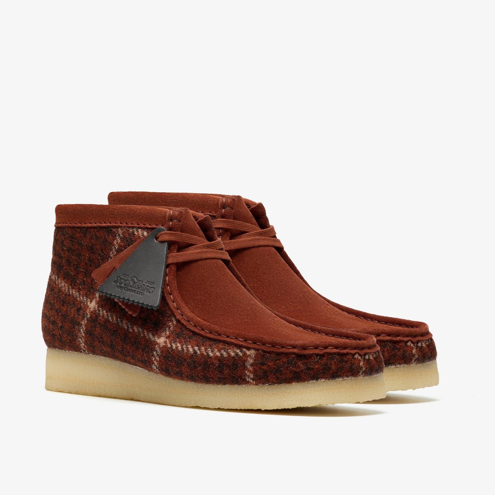 26182793 Harris Tweed à Clarks Wallabee Boot Rust Tweed Combi ( Men's )