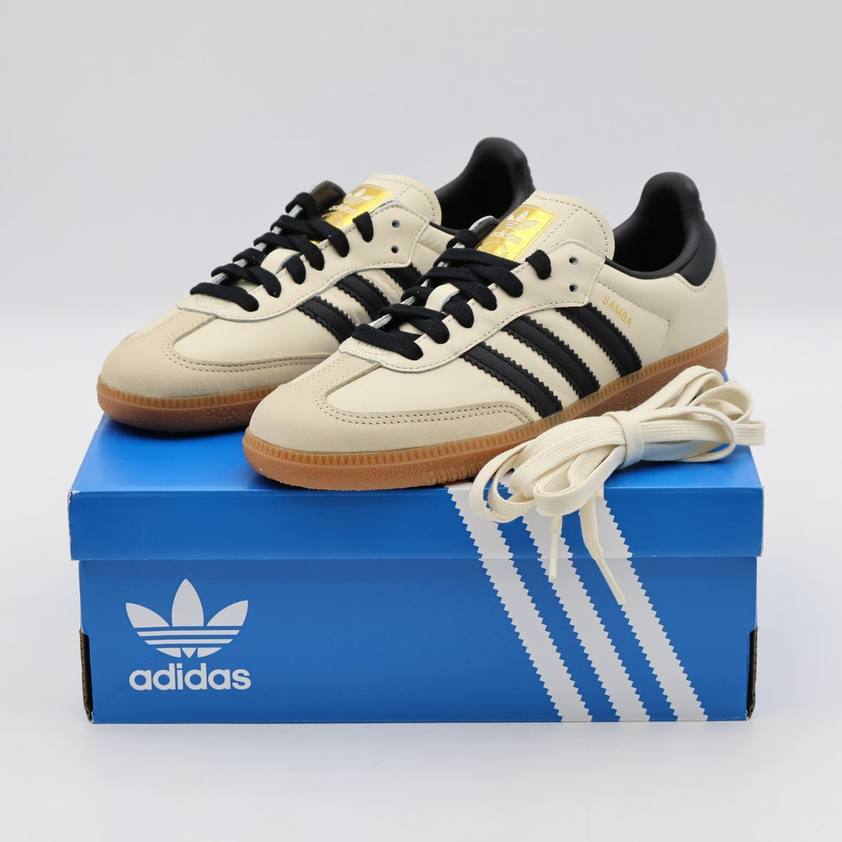 ID0478 adidas Originals Samba OG Cream White Core Black Sandstrata (Women's)