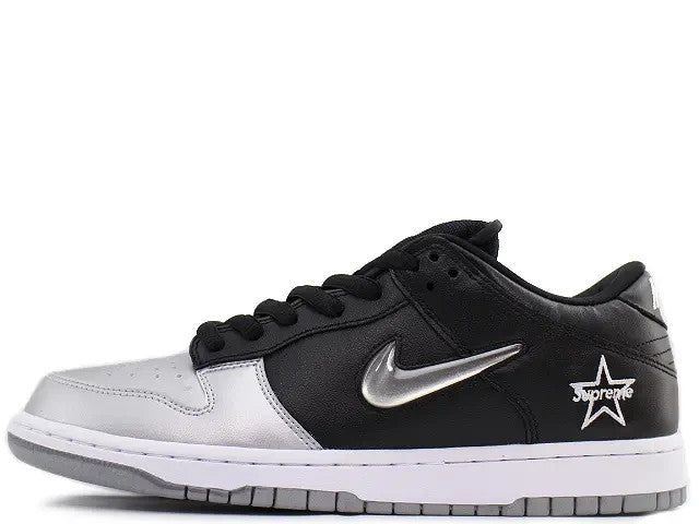 CK3480-001 Supreme à Nike Dunk Low "Metallic Silver/Black" (Men's)