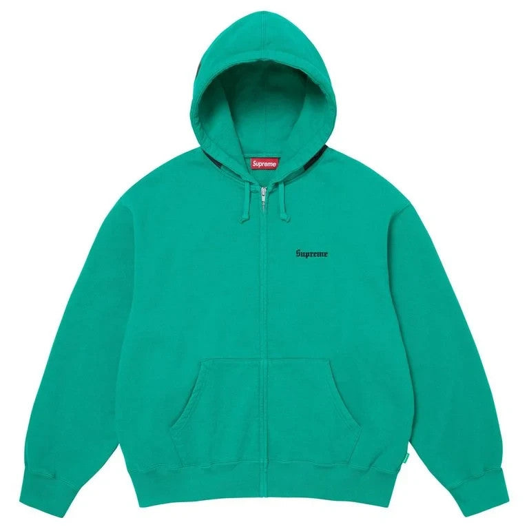 Supreme Paris is Burning Zip Up Hooded Sweatshirt Teal