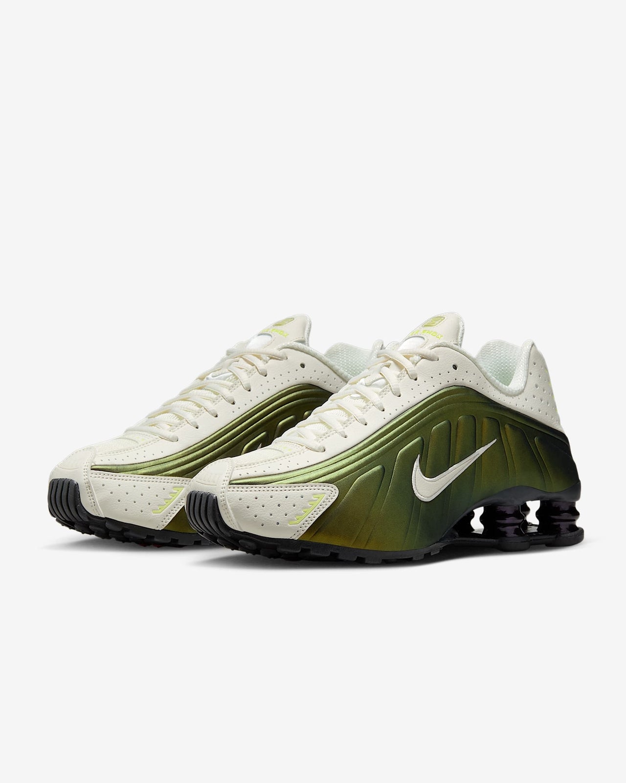 IB8062-133 Nike Shox R4 Olive Green (Women's)