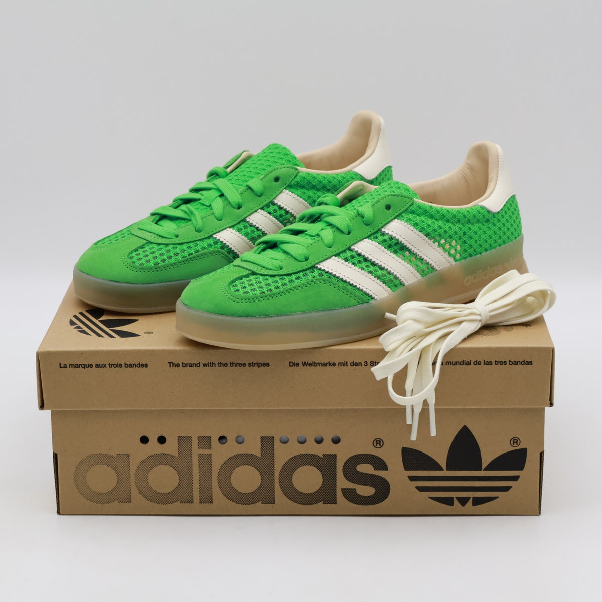 JH5417 adidas Originals Gazelle Indoor Energy Green Off White Magic Beige (Men's