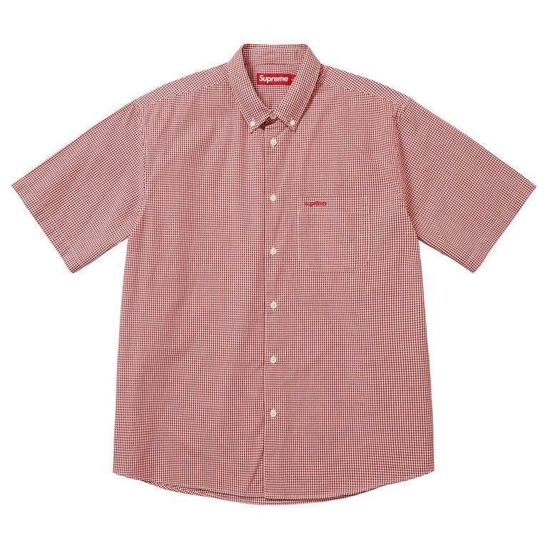 Supreme Gingham S/S Shirt Red