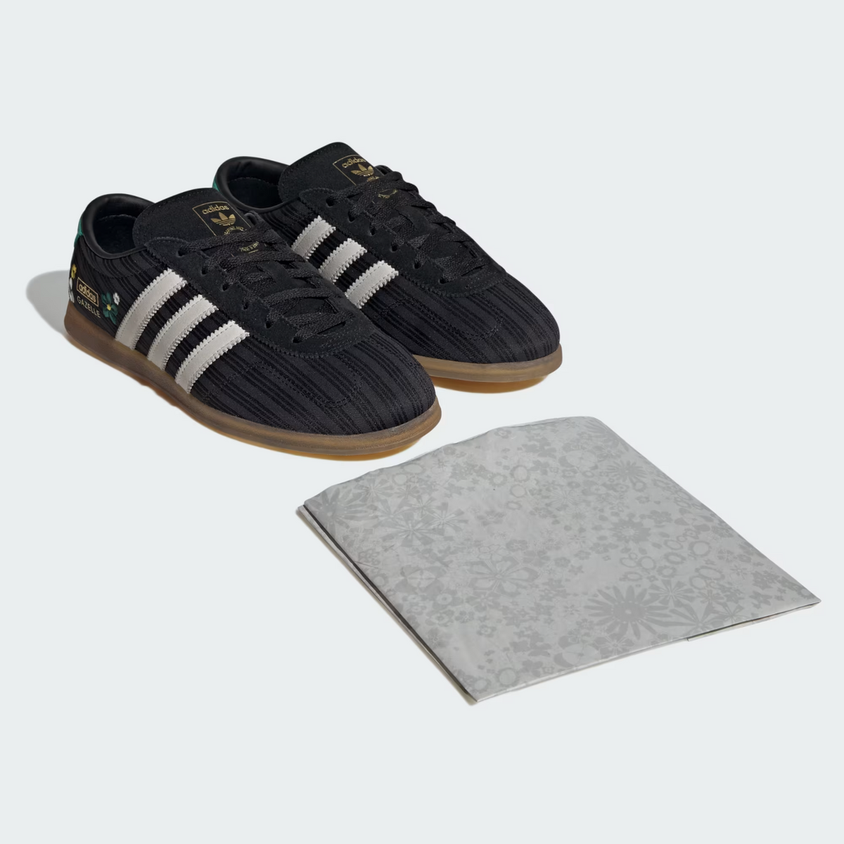 IH1890 adidas Gazelle Lo Pro Core Black Off White Gum (Men's)