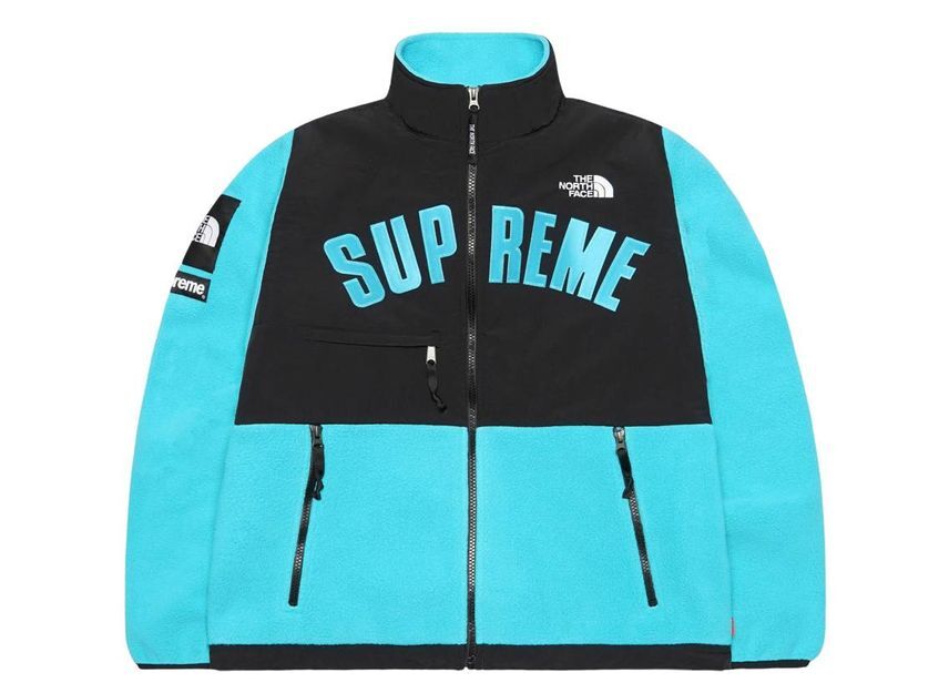 Supreme The North Face Arc Logo Denali Fleece Jacket Blue