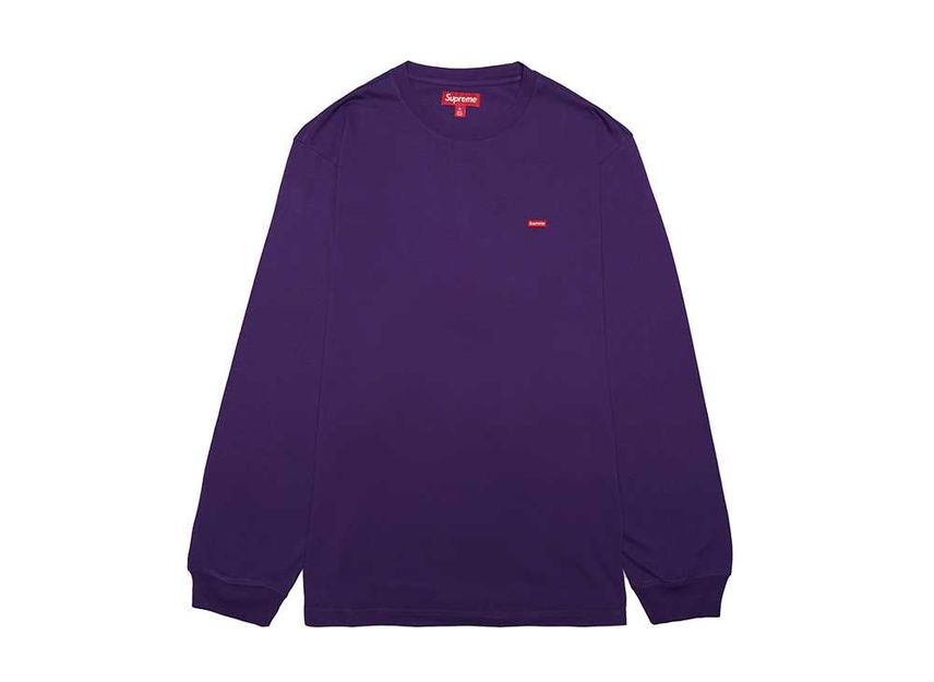 Supreme Small Box L S Tee Purple