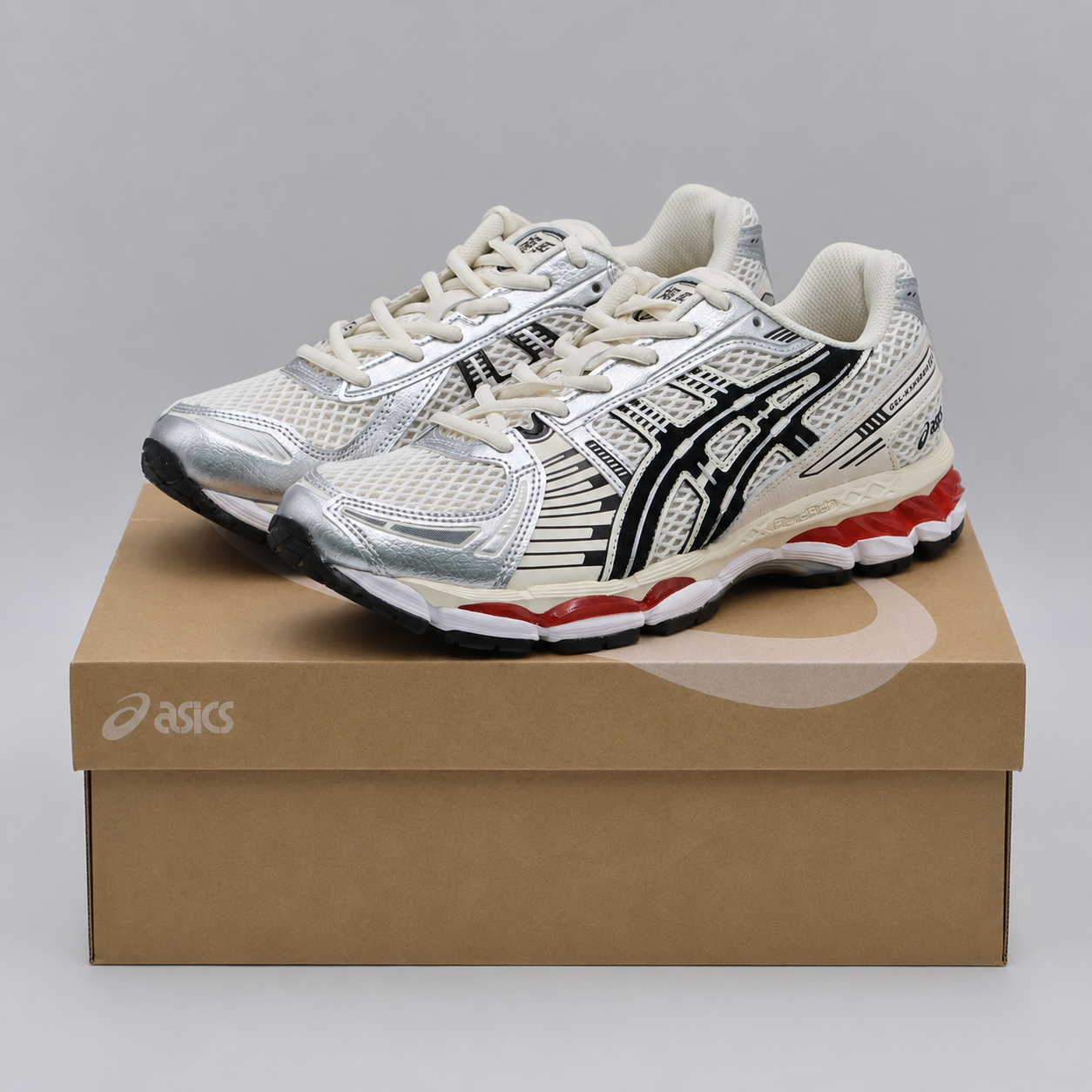 1203B103-100 Lapstone & Hammer à Asics Gel-Kayano 12.1 Cream Pure SIlver (Men's)