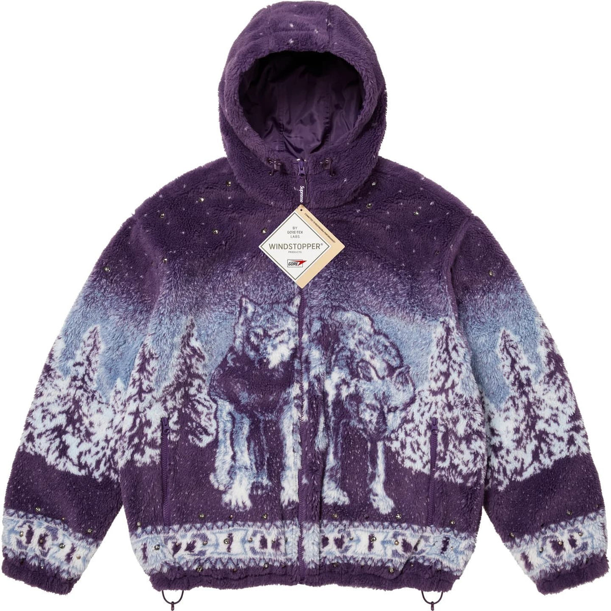 Supreme B.B. Simon Reversible Hooded Fleece Jacket Purple