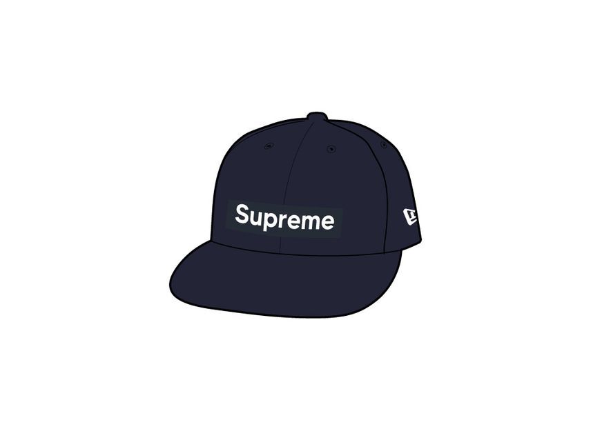 Supreme Brushed Wool Box Logo New Era Navy