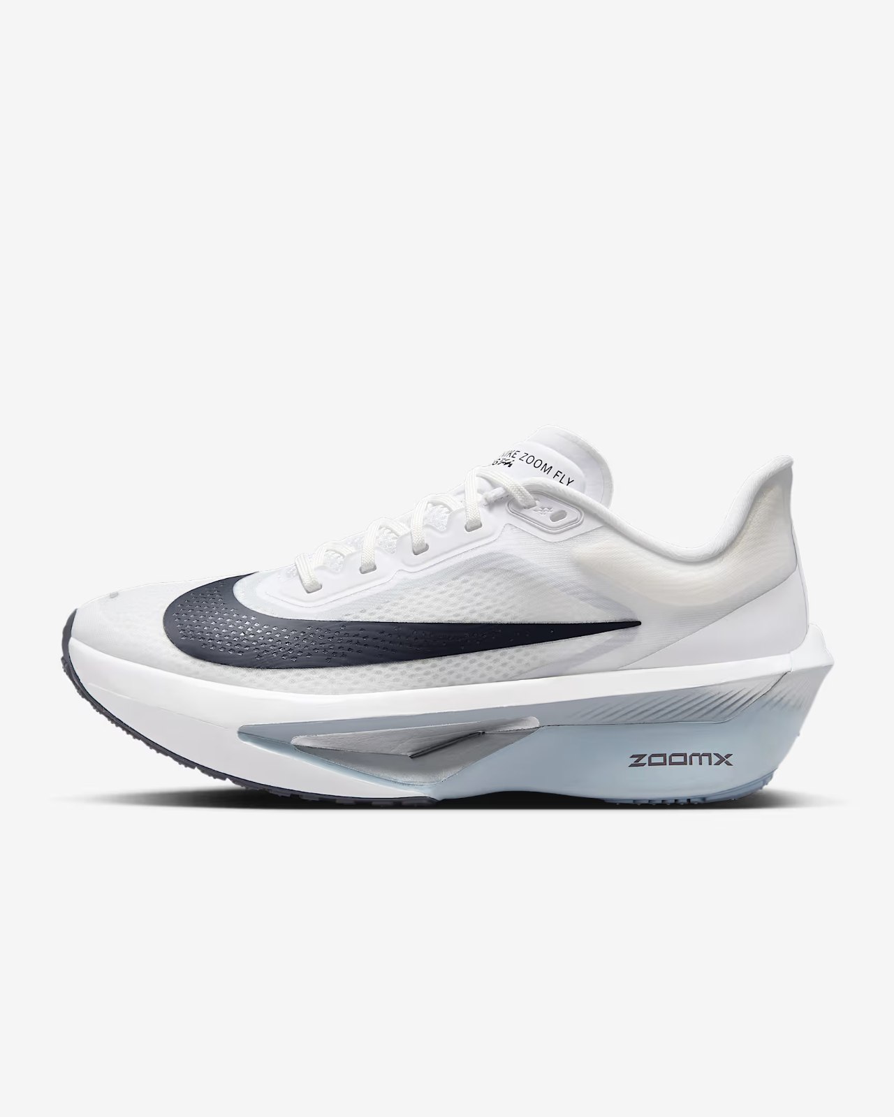 FN8455-104 Nike Zoom Fly 6 White Pure Platinum Obsidian Mist Gridiron (Women's)