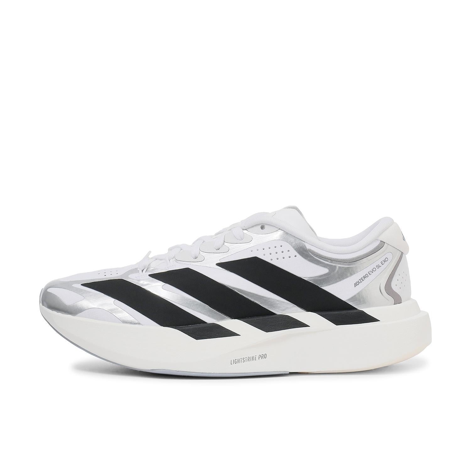 KI4782 adidas Adizero Evo SL EXO Cloud White Core Black Iron Metallic (Women's)