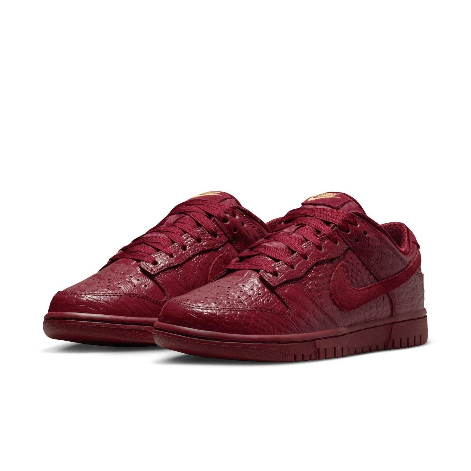 HV4388-600 Nike Dunk Low Crocodile Team Red (Women's)